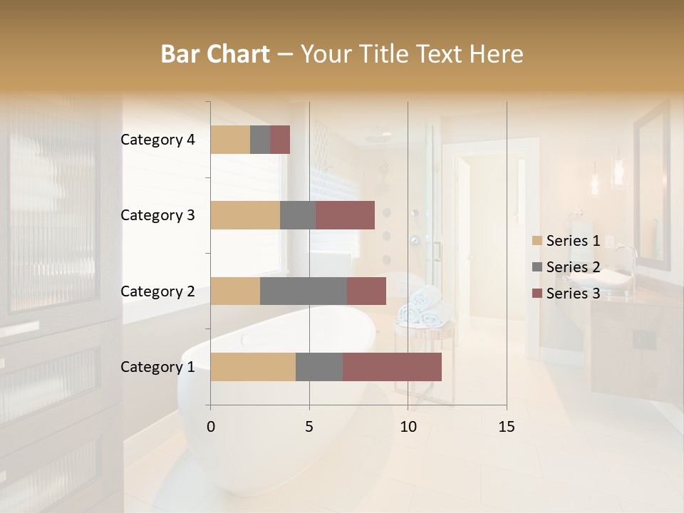 Towel Window Tub PowerPoint Template