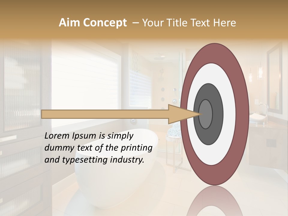 Towel Window Tub PowerPoint Template