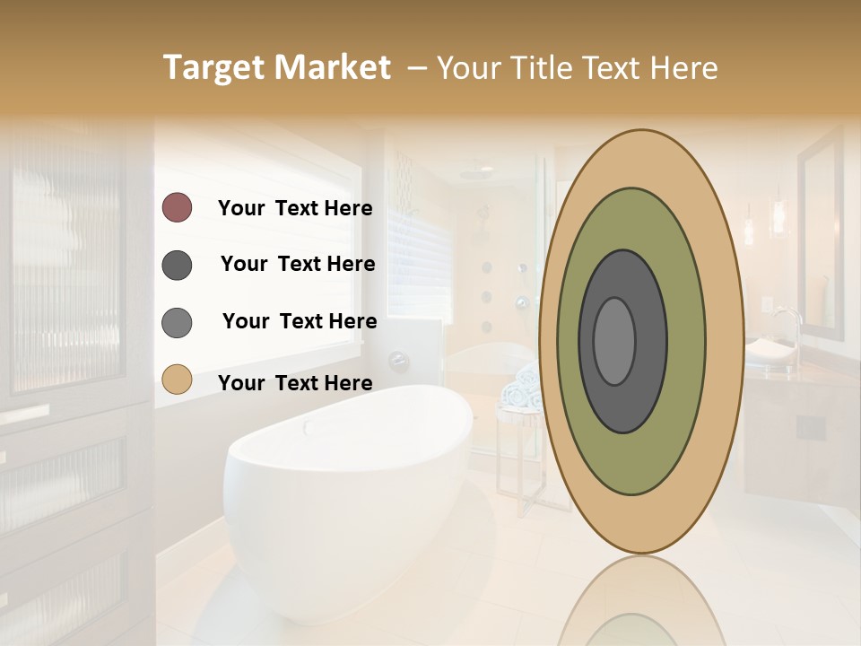 Towel Window Tub PowerPoint Template