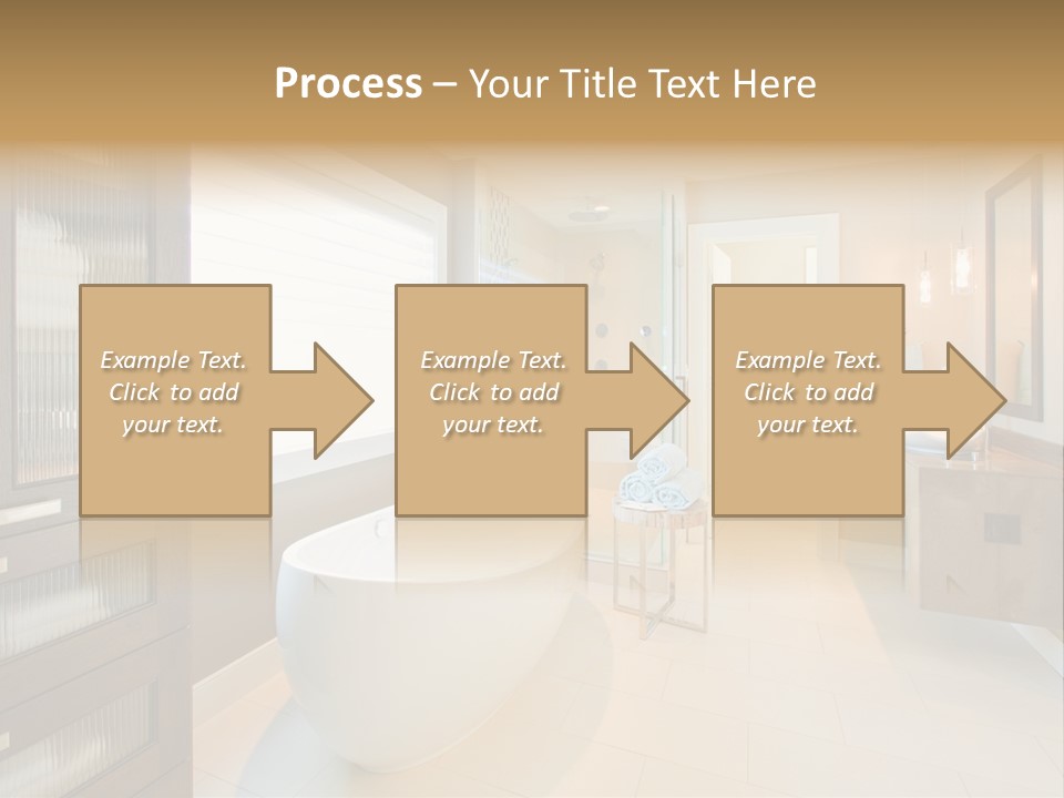 Towel Window Tub PowerPoint Template