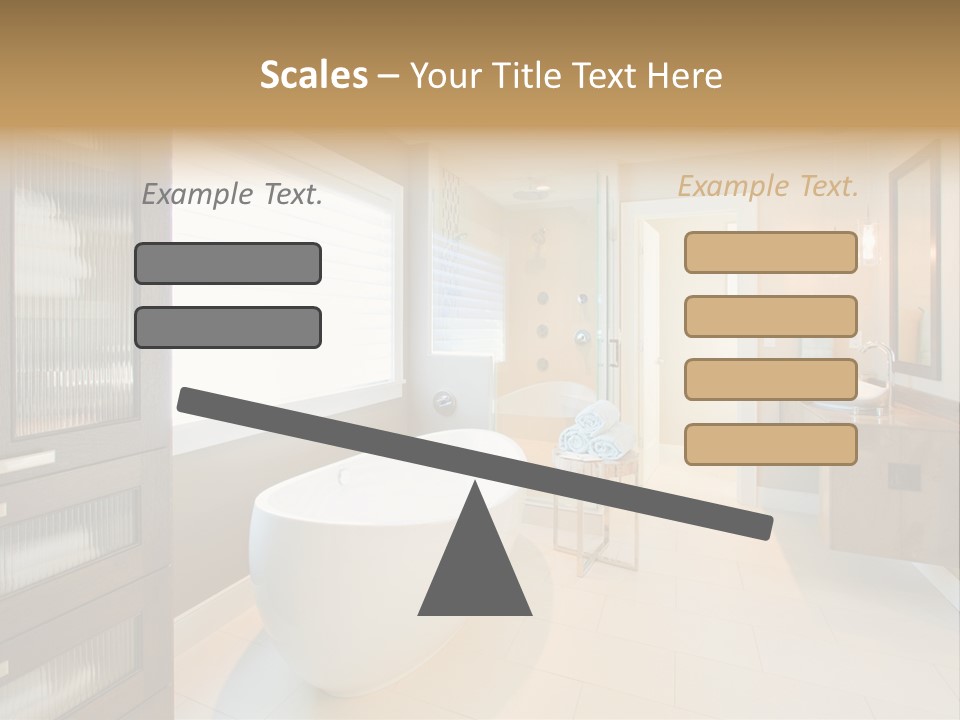 Towel Window Tub PowerPoint Template