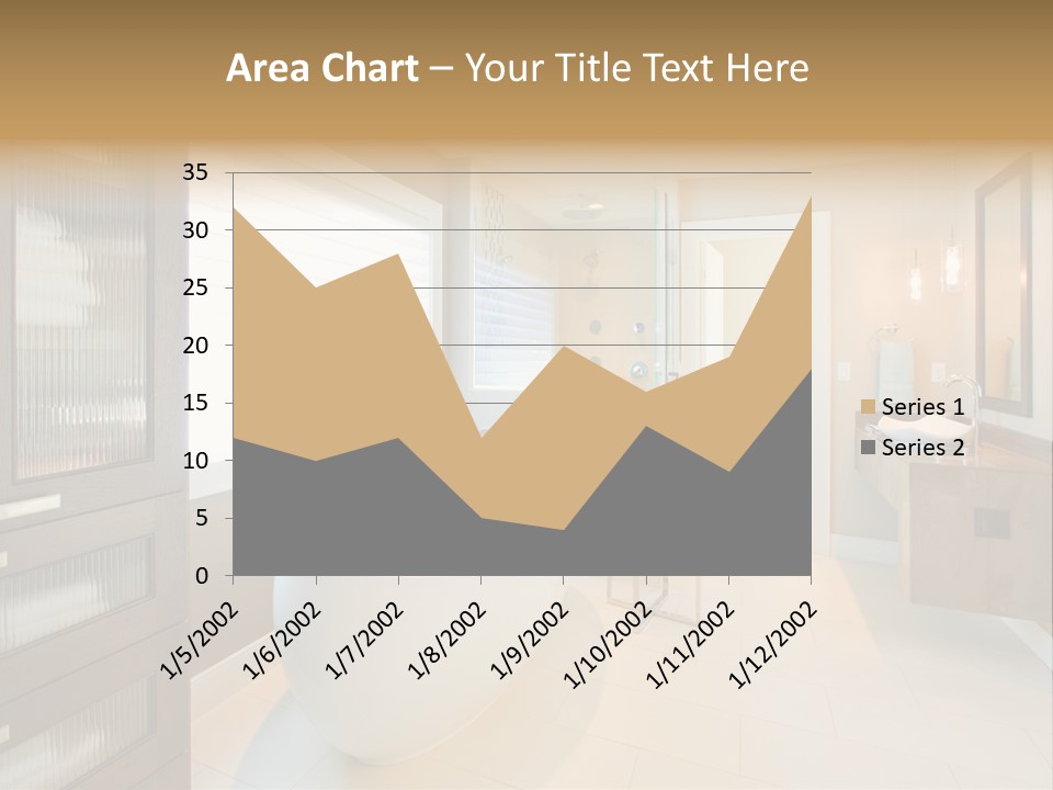 Towel Window Tub PowerPoint Template