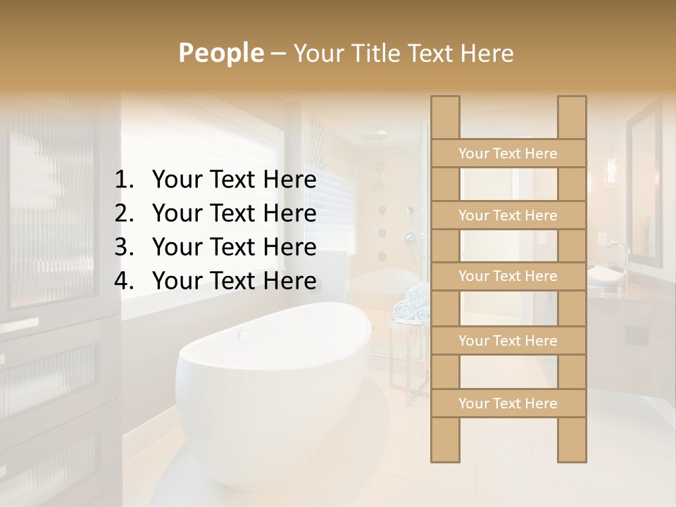 Towel Window Tub PowerPoint Template
