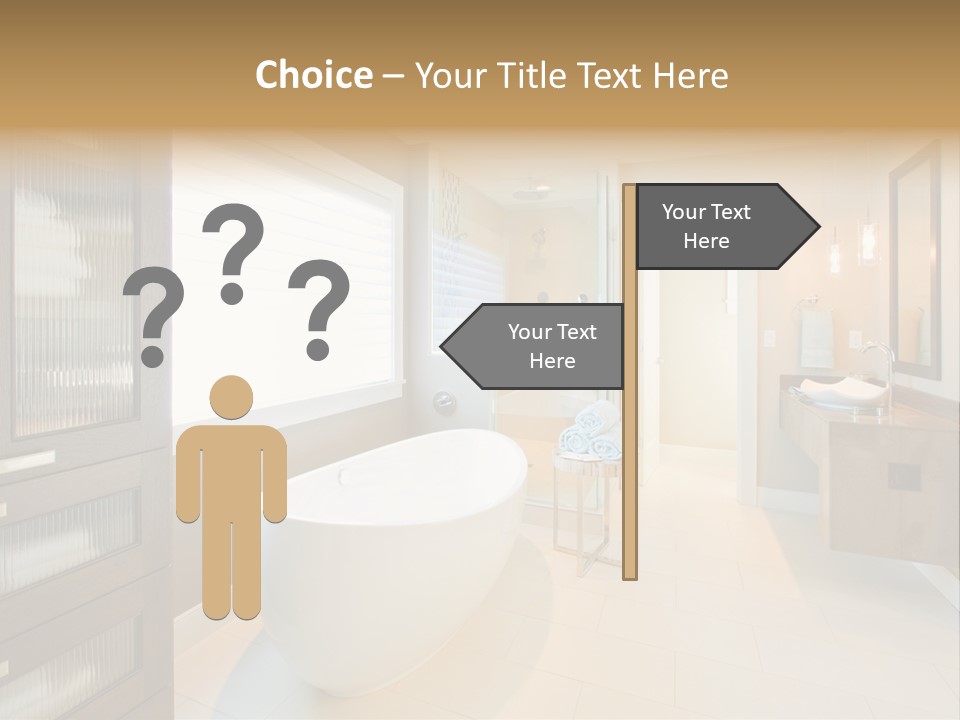 Towel Window Tub PowerPoint Template