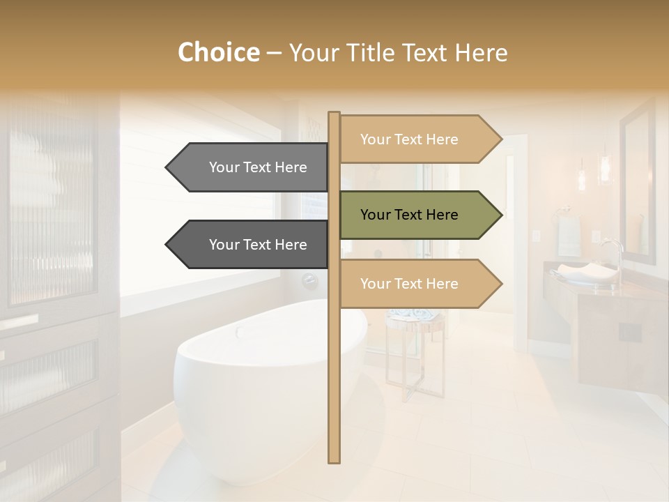 Towel Window Tub PowerPoint Template