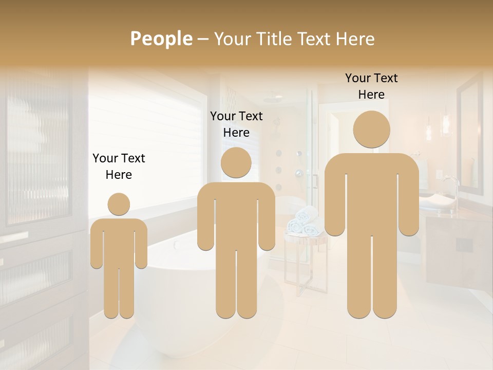 Towel Window Tub PowerPoint Template