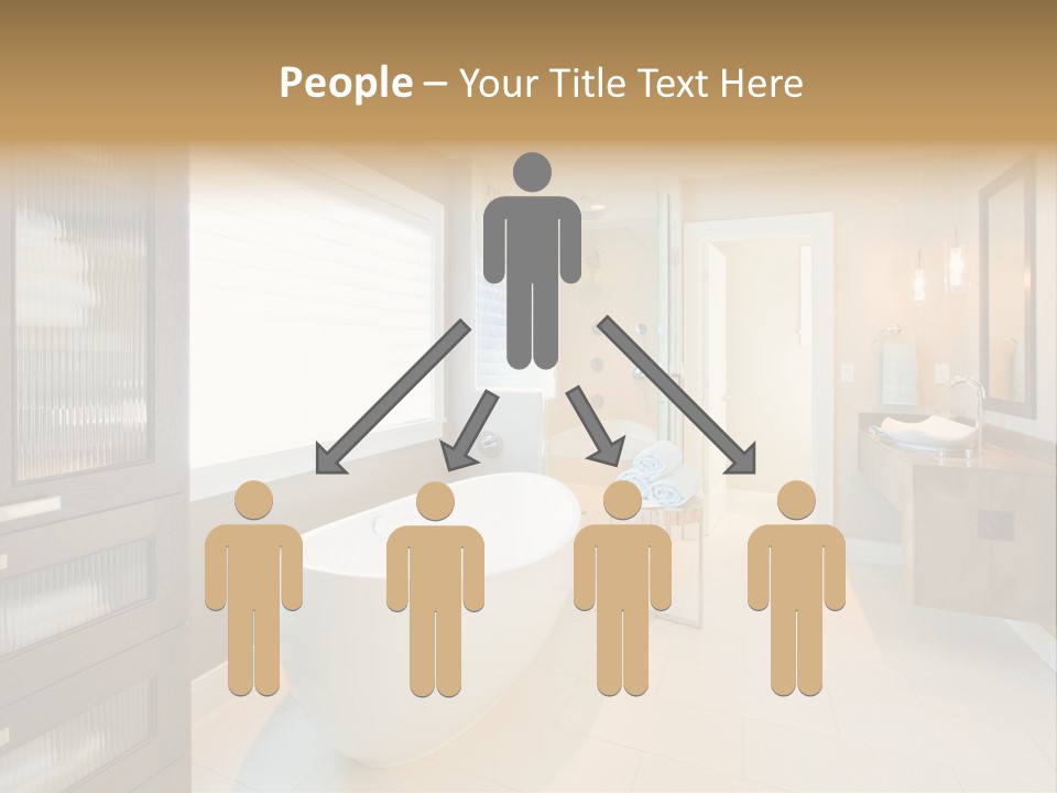 Towel Window Tub PowerPoint Template