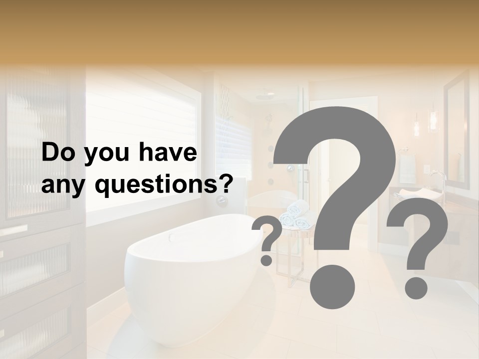 Towel Window Tub PowerPoint Template