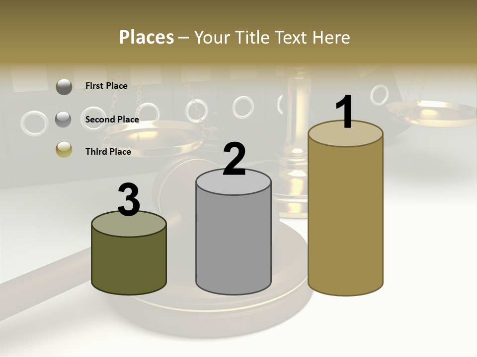 Justice Court Balance PowerPoint Template