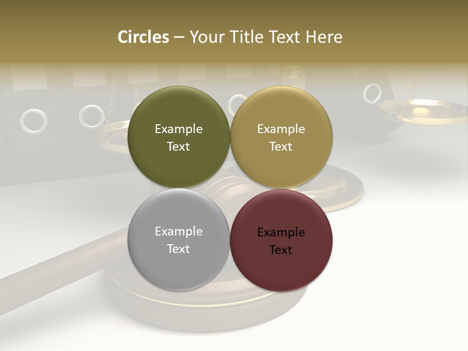 Justice Court Balance PowerPoint Template