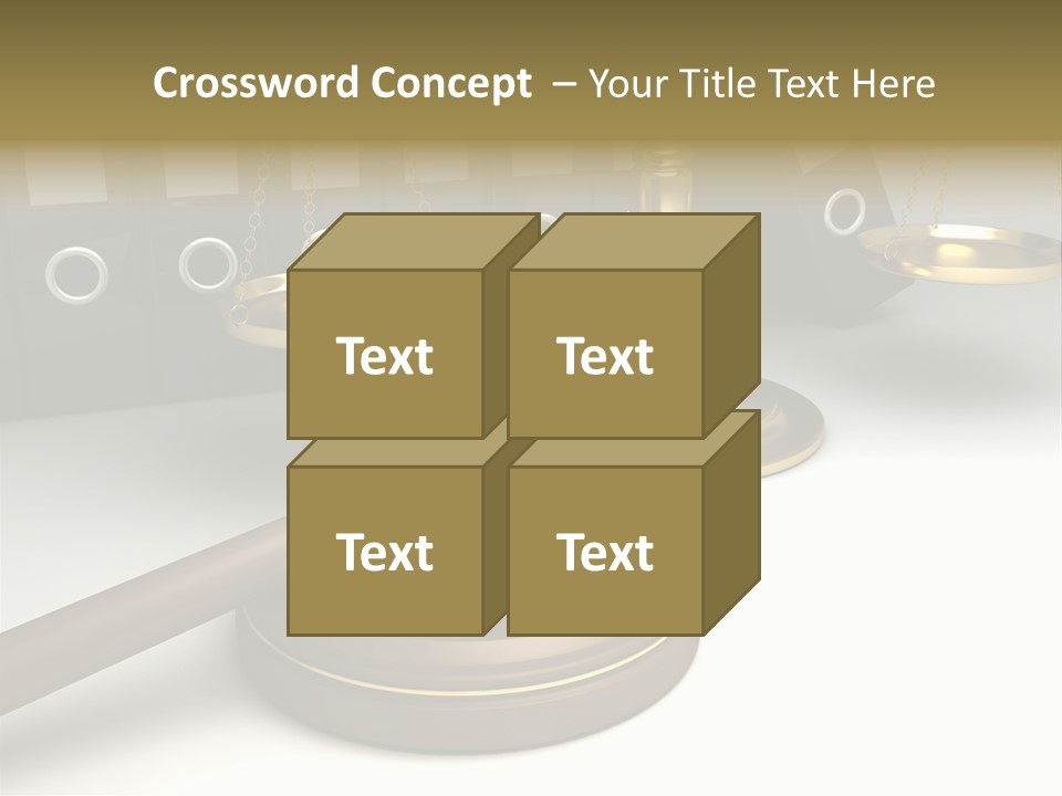 Justice Court Balance PowerPoint Template