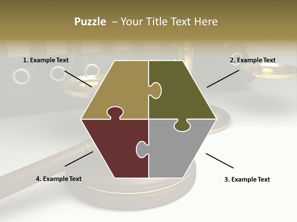 Justice Court Balance PowerPoint Template