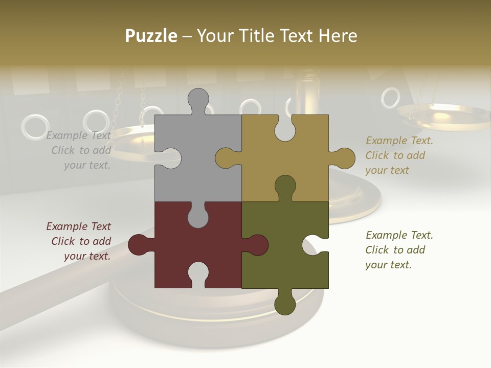 Justice Court Balance PowerPoint Template