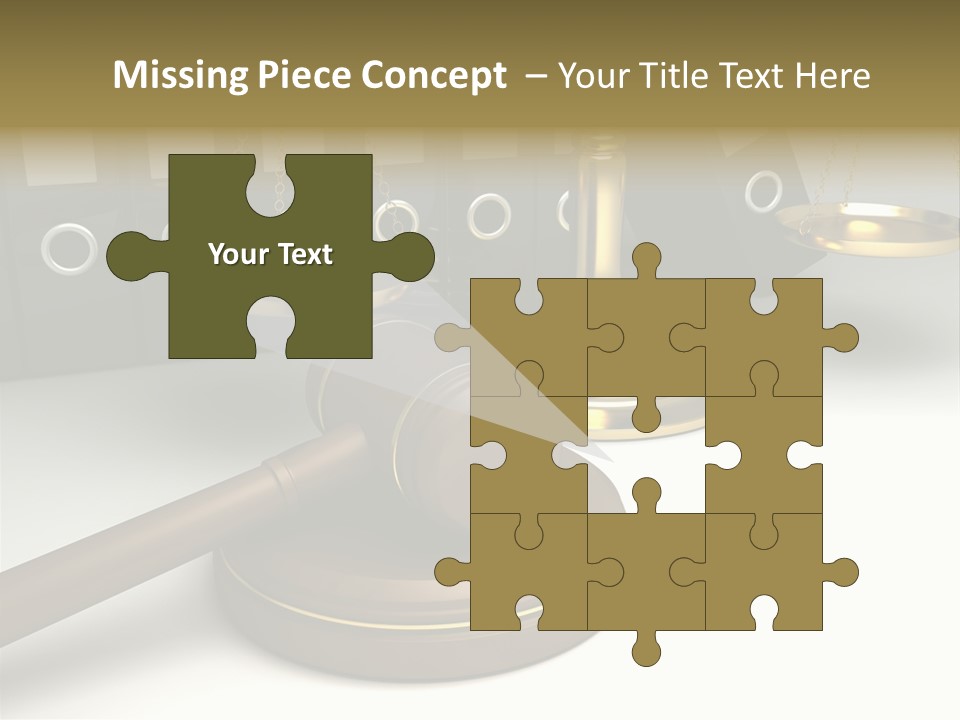 Justice Court Balance PowerPoint Template