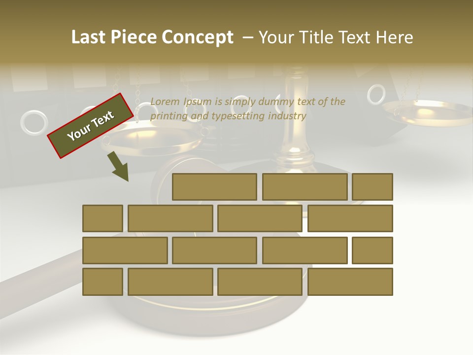 Justice Court Balance PowerPoint Template