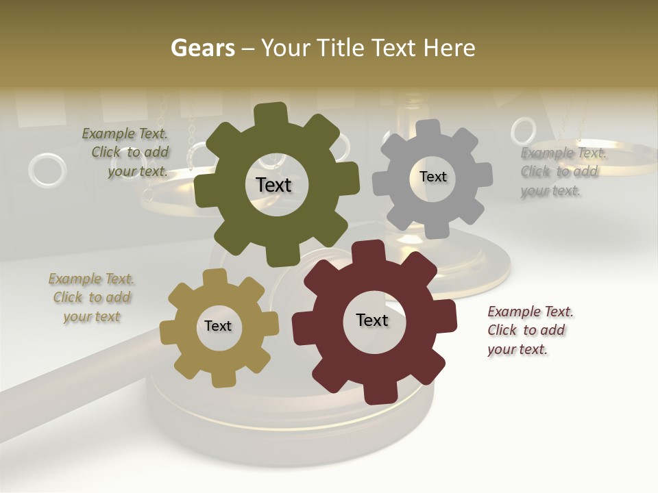 Justice Court Balance PowerPoint Template