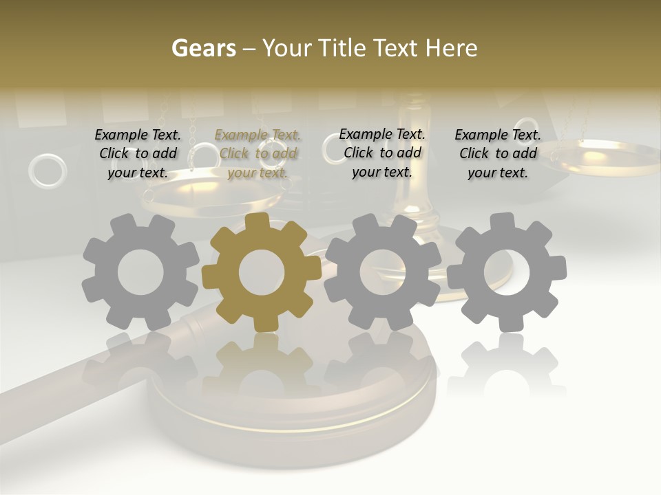 Justice Court Balance PowerPoint Template