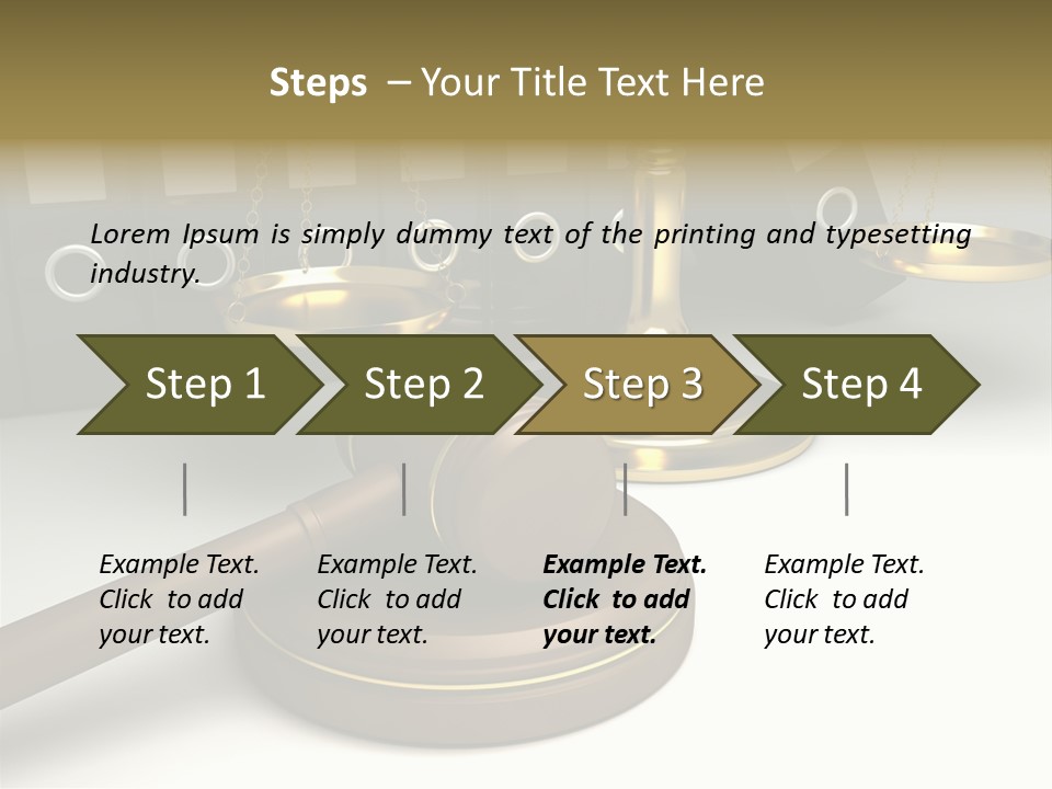 Justice Court Balance PowerPoint Template