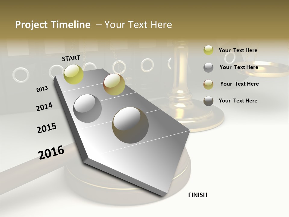 Justice Court Balance PowerPoint Template