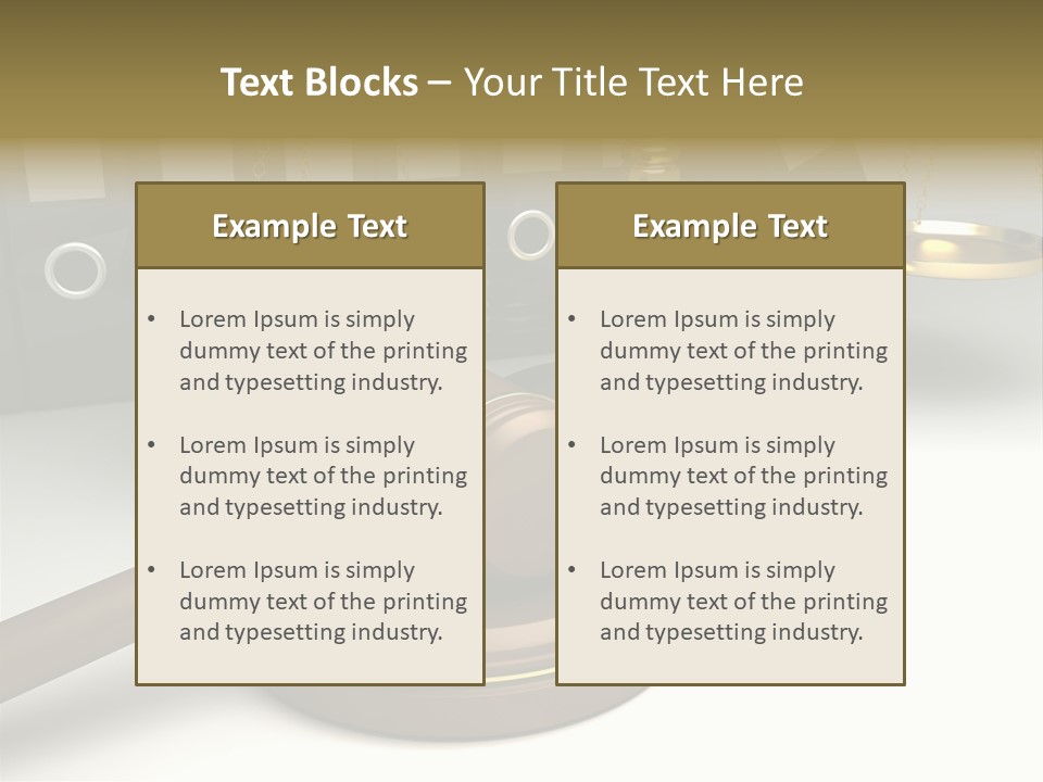 Justice Court Balance PowerPoint Template