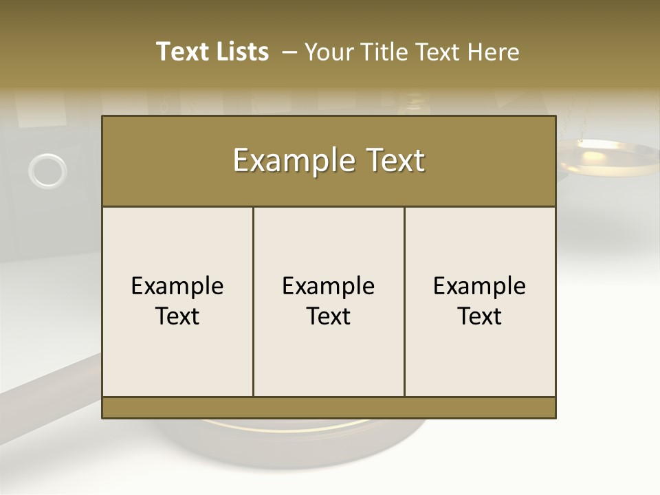 Justice Court Balance PowerPoint Template