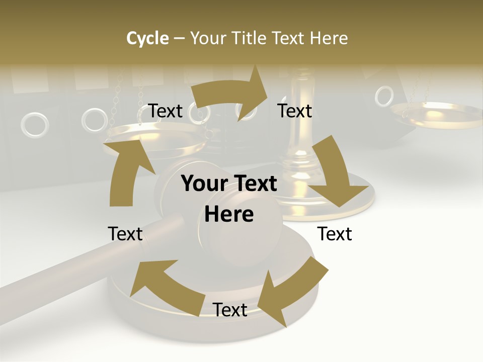Justice Court Balance PowerPoint Template