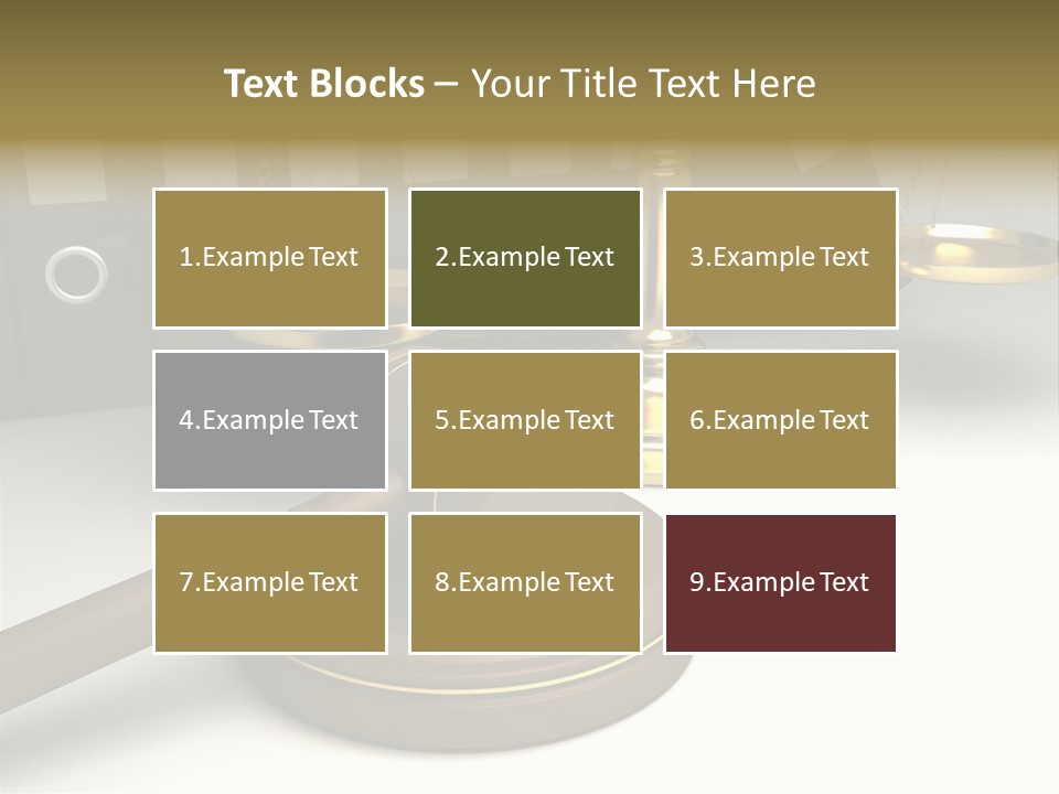 Justice Court Balance PowerPoint Template