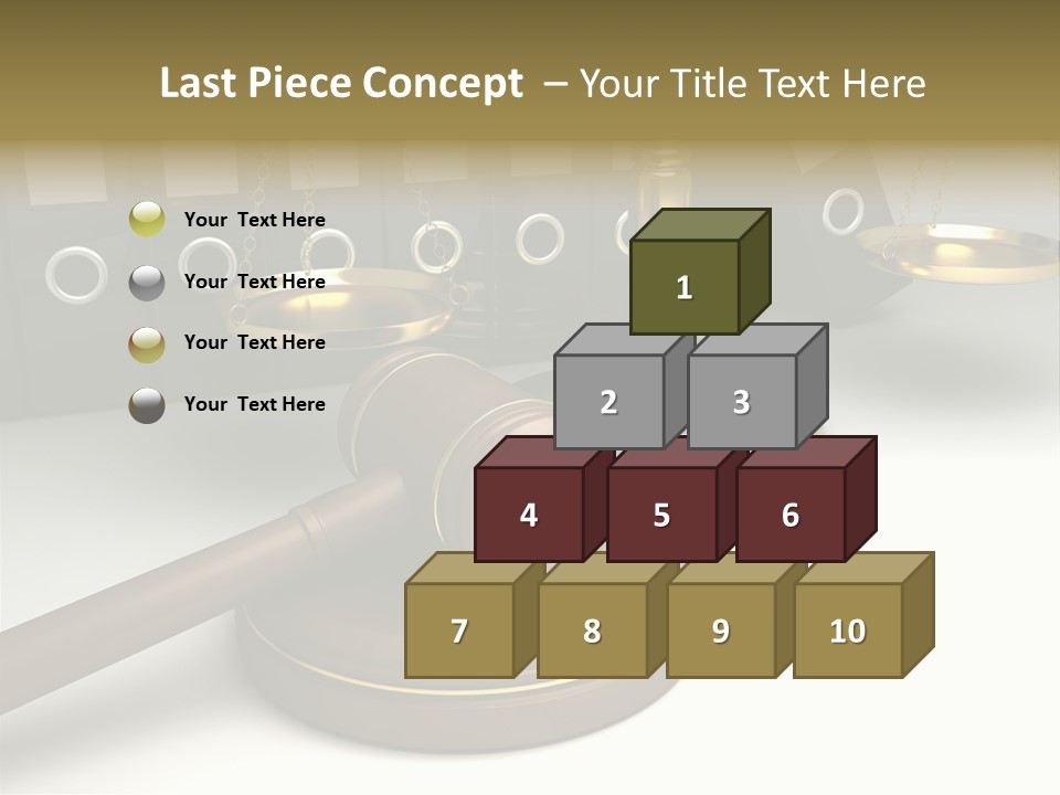 Justice Court Balance PowerPoint Template