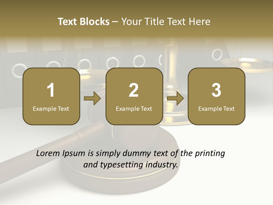 Justice Court Balance PowerPoint Template