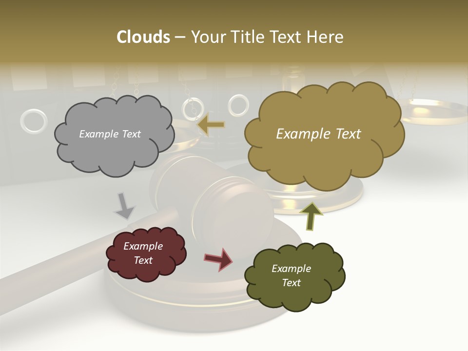 Justice Court Balance PowerPoint Template