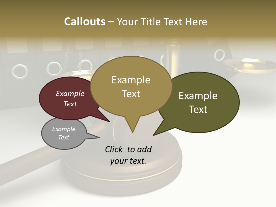 Justice Court Balance PowerPoint Template