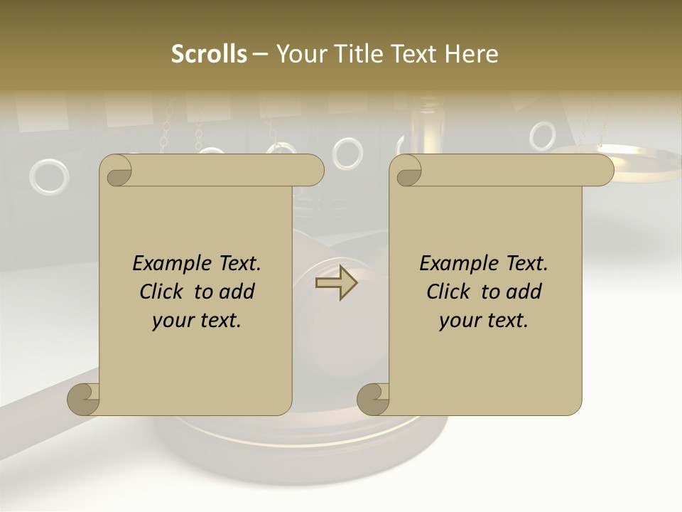 Justice Court Balance PowerPoint Template