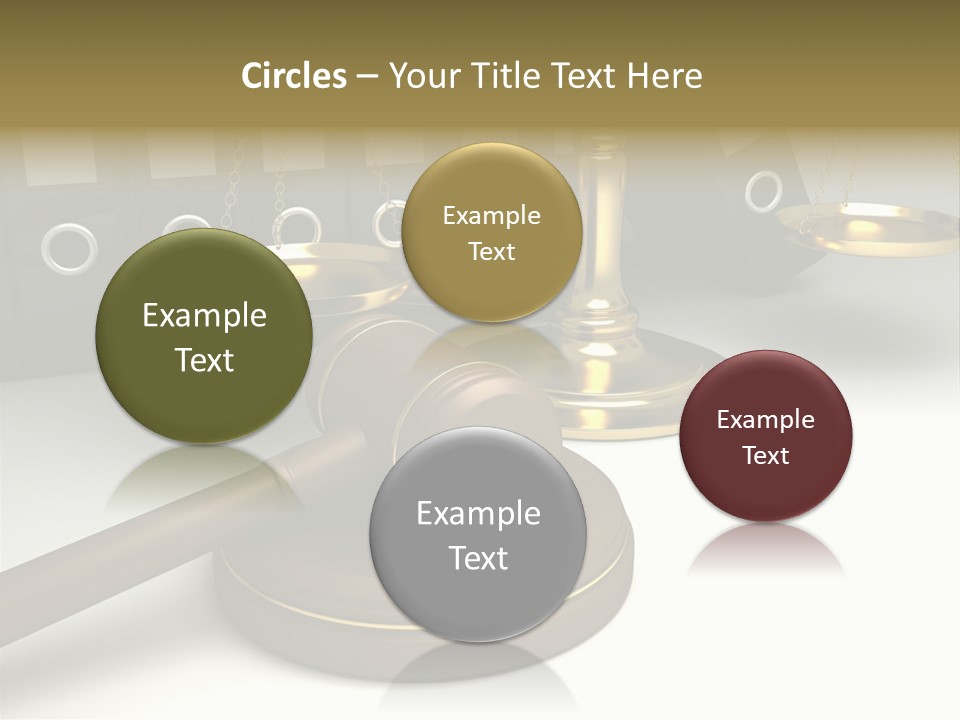 Justice Court Balance PowerPoint Template