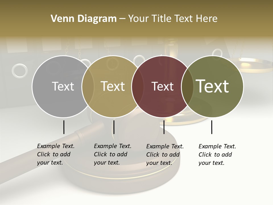 Justice Court Balance PowerPoint Template