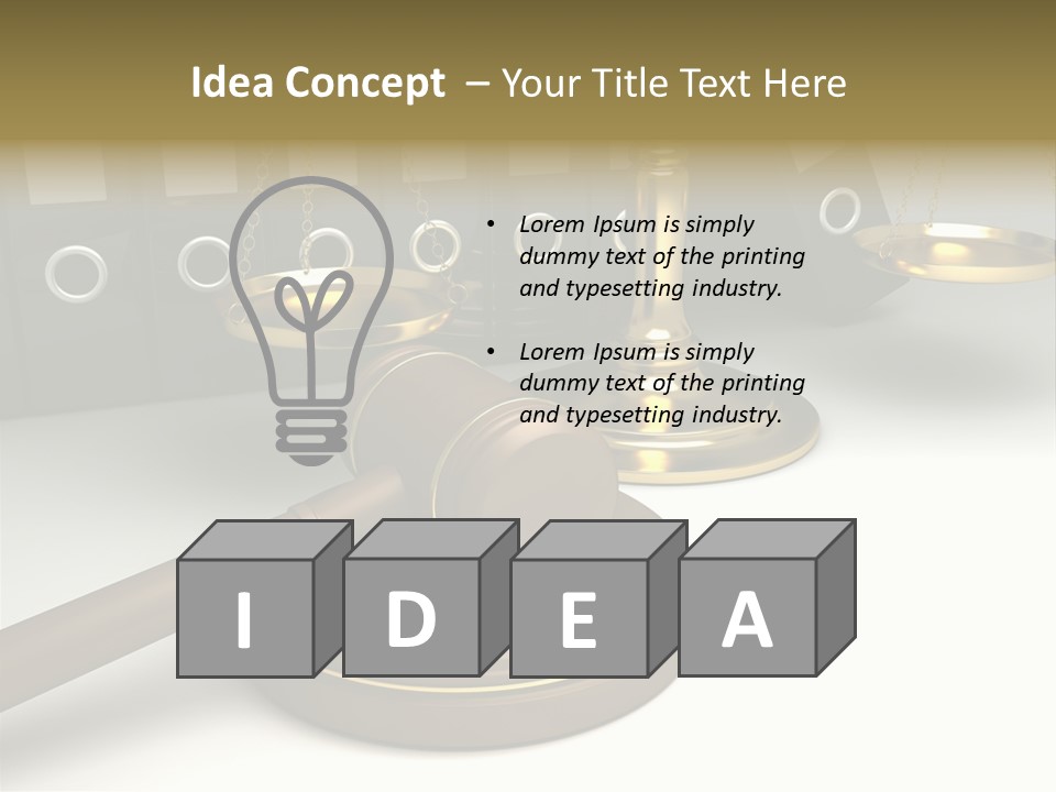 Justice Court Balance PowerPoint Template