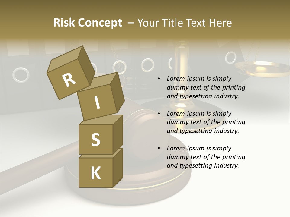 Justice Court Balance PowerPoint Template