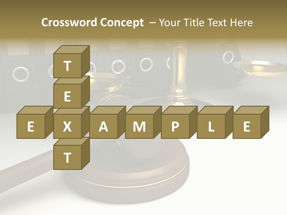 Justice Court Balance PowerPoint Template