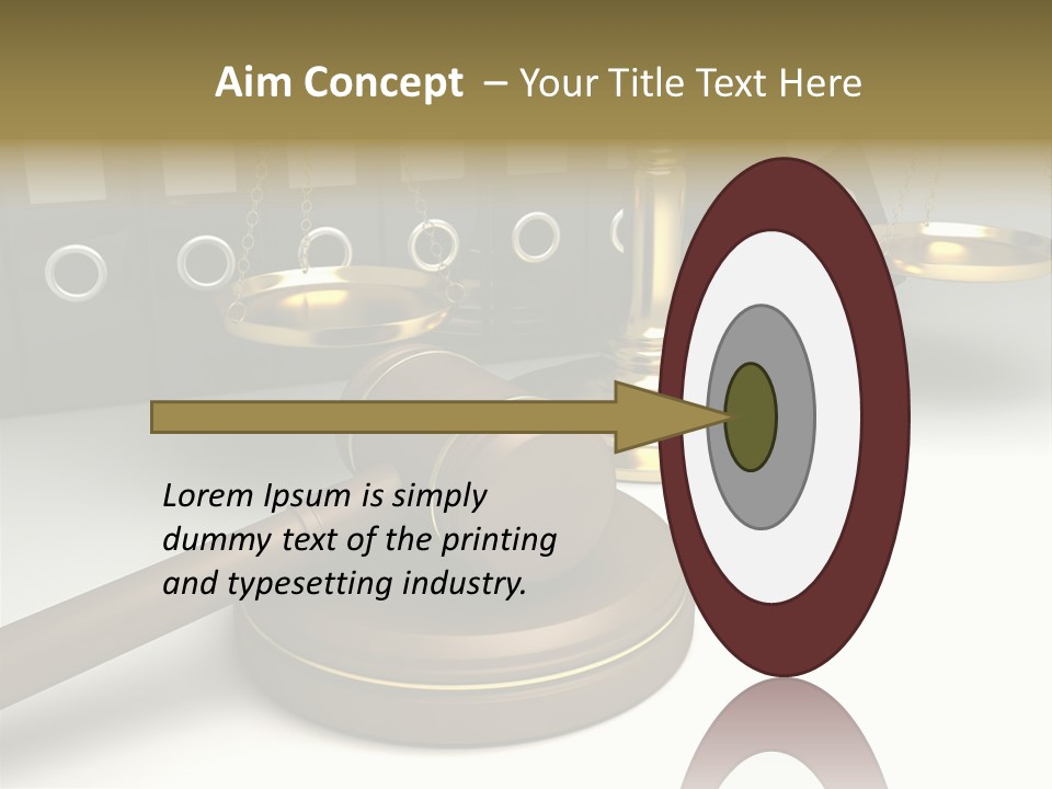 Justice Court Balance PowerPoint Template
