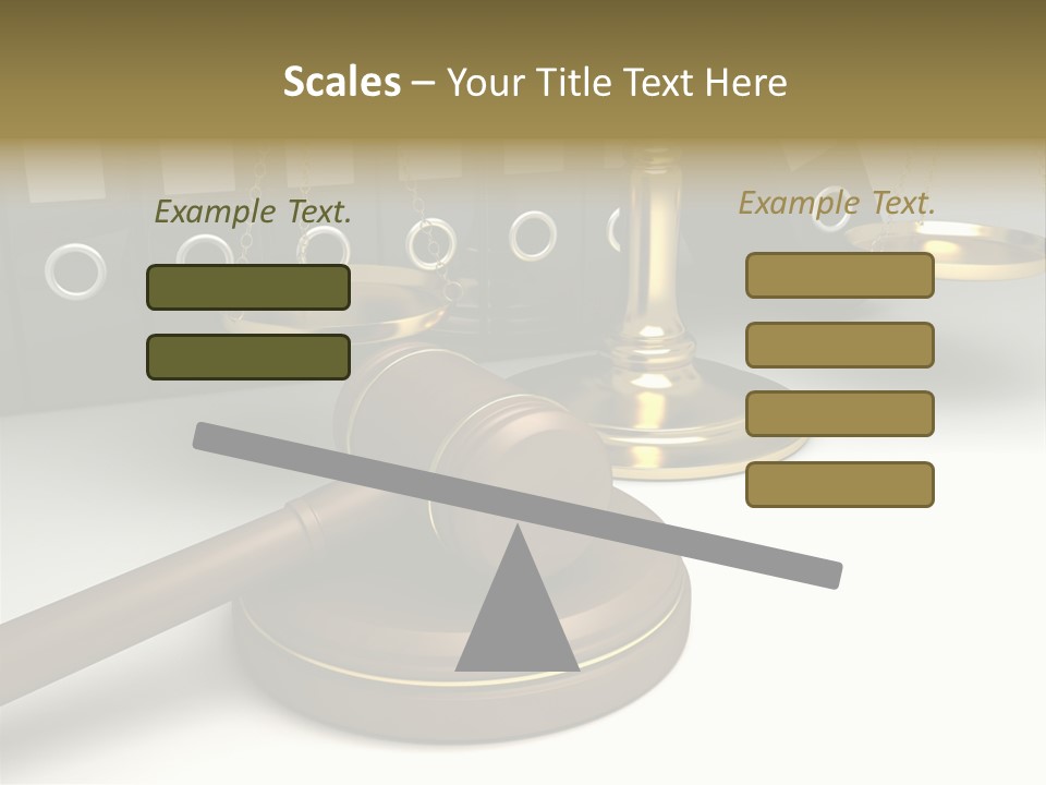 Justice Court Balance PowerPoint Template
