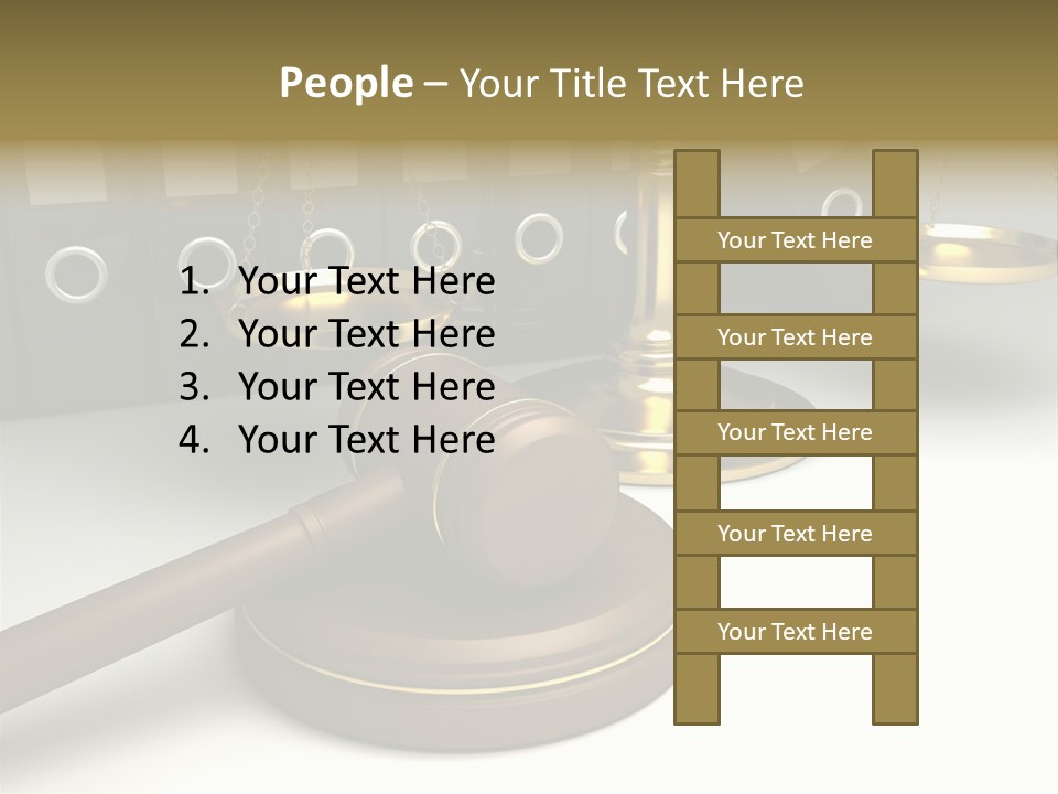 Justice Court Balance PowerPoint Template