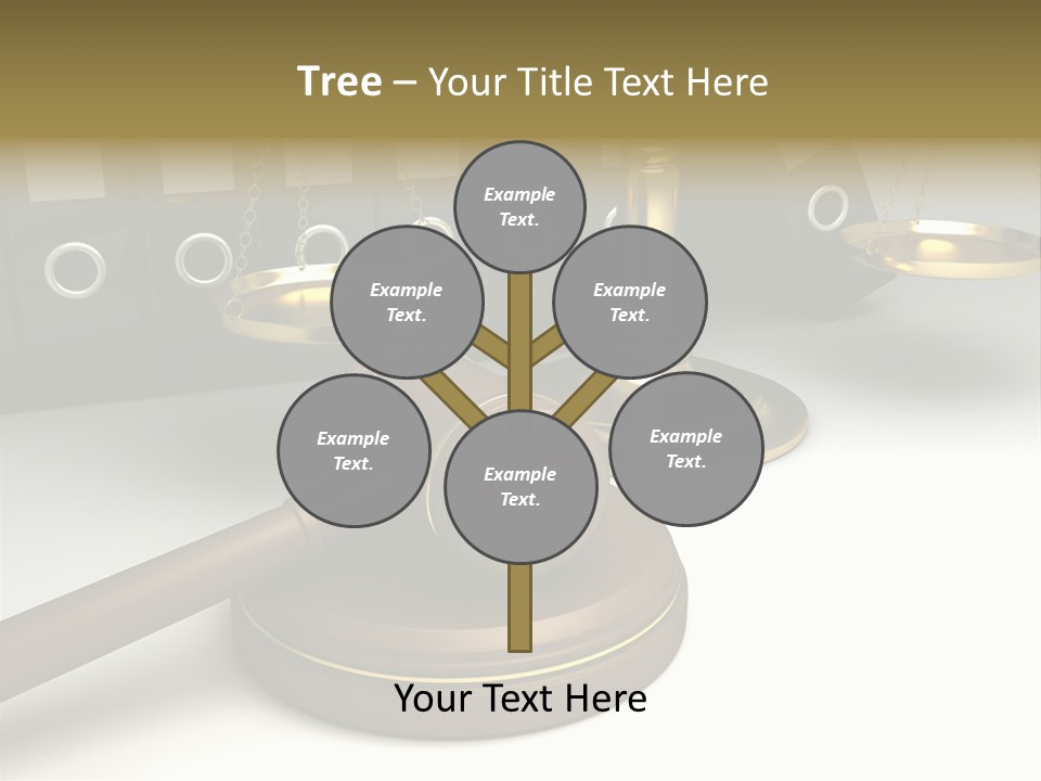 Justice Court Balance PowerPoint Template