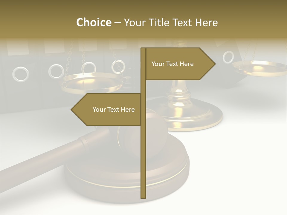 Justice Court Balance PowerPoint Template