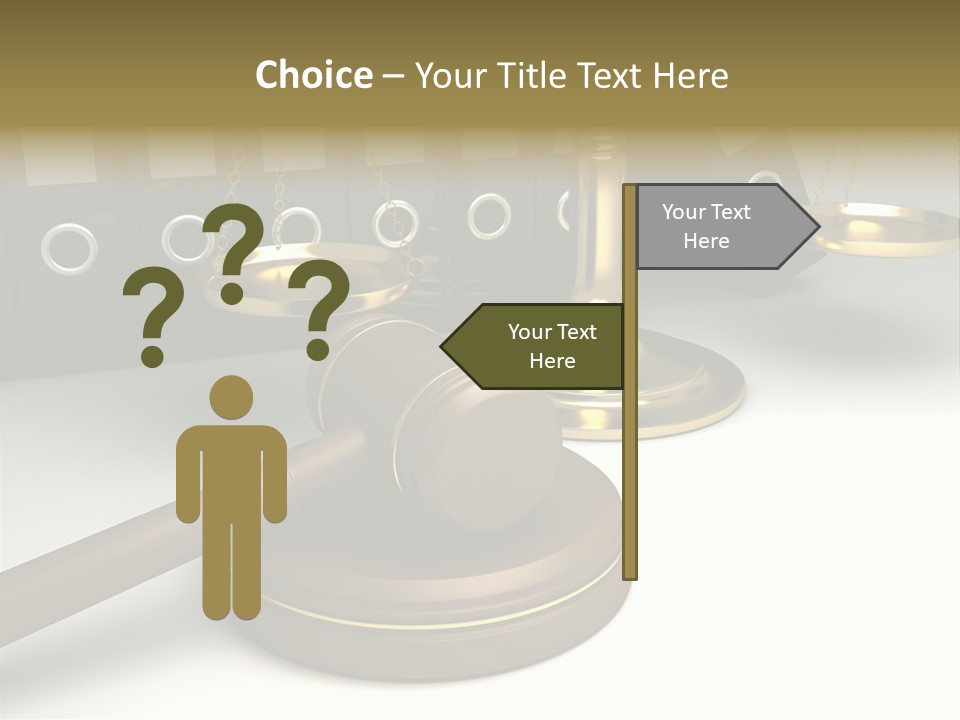 Justice Court Balance PowerPoint Template