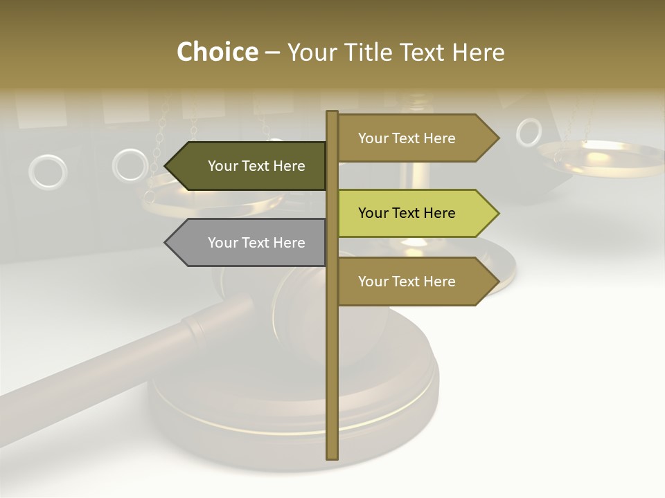 Justice Court Balance PowerPoint Template