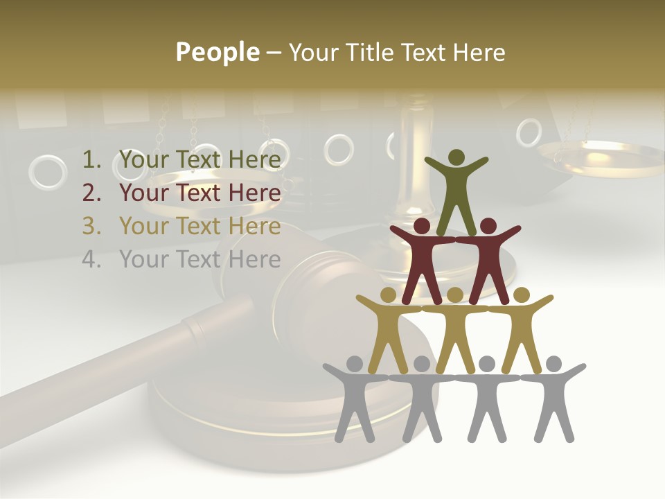 Justice Court Balance PowerPoint Template