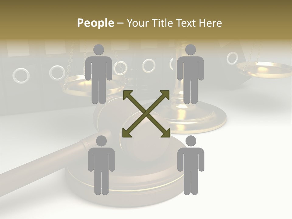 Justice Court Balance PowerPoint Template