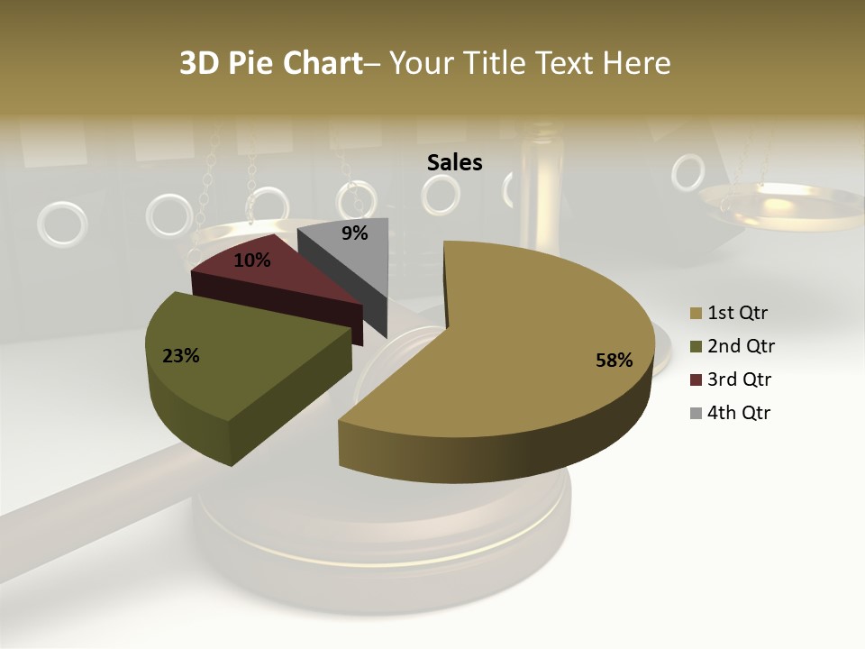 Justice Court Balance PowerPoint Template