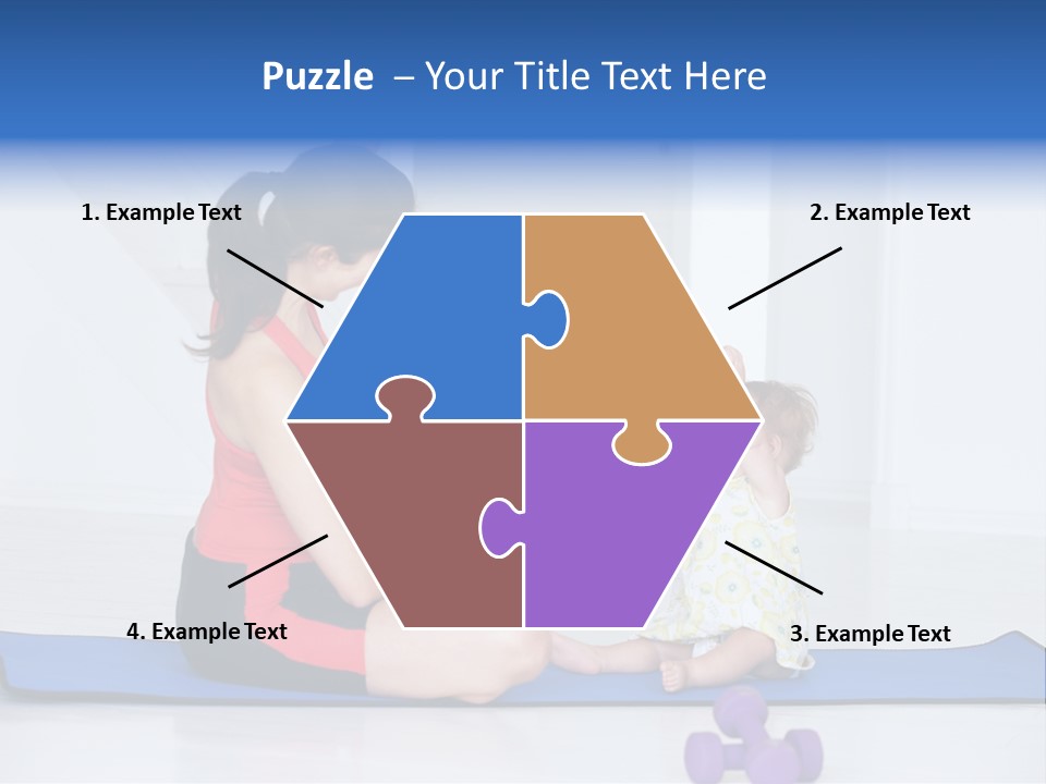 Fitness Together Mommy PowerPoint Template