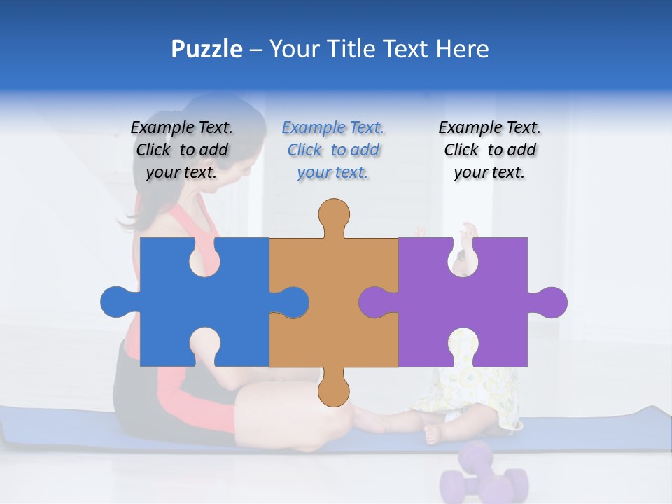 Fitness Together Mommy PowerPoint Template