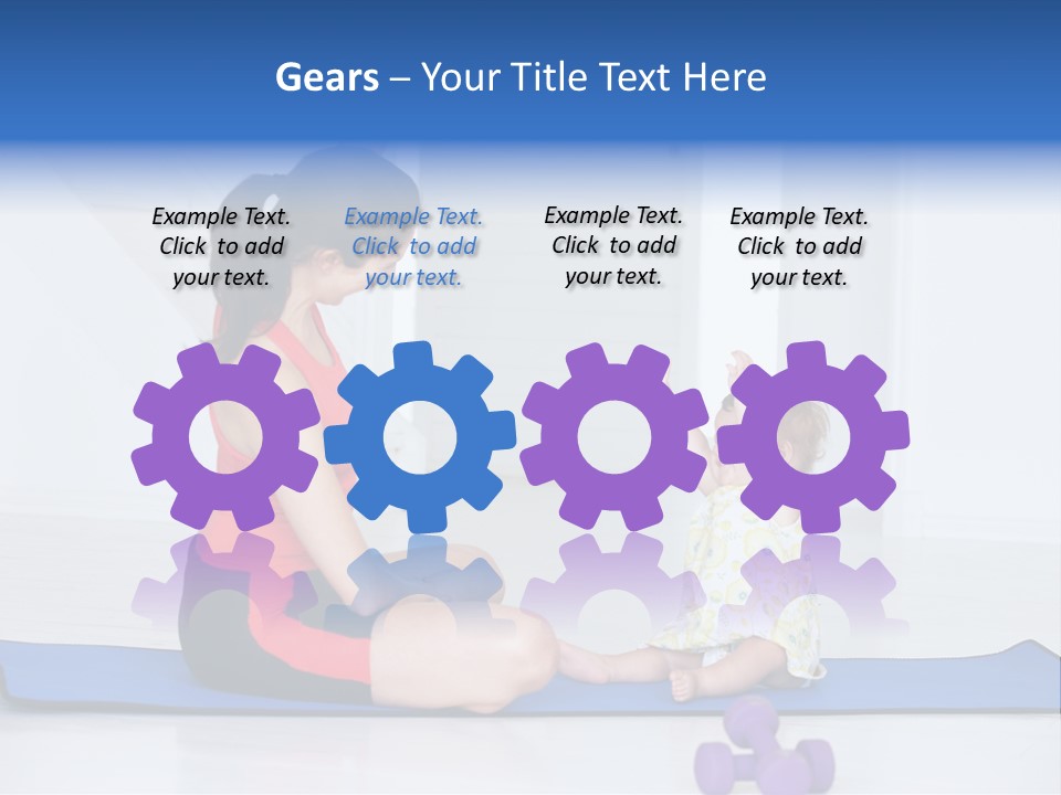 Fitness Together Mommy PowerPoint Template